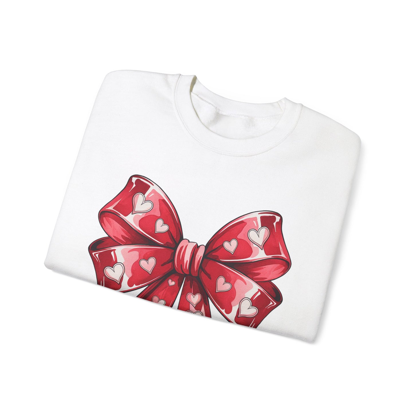 Valentine Bow with Hearts Sweatshirt