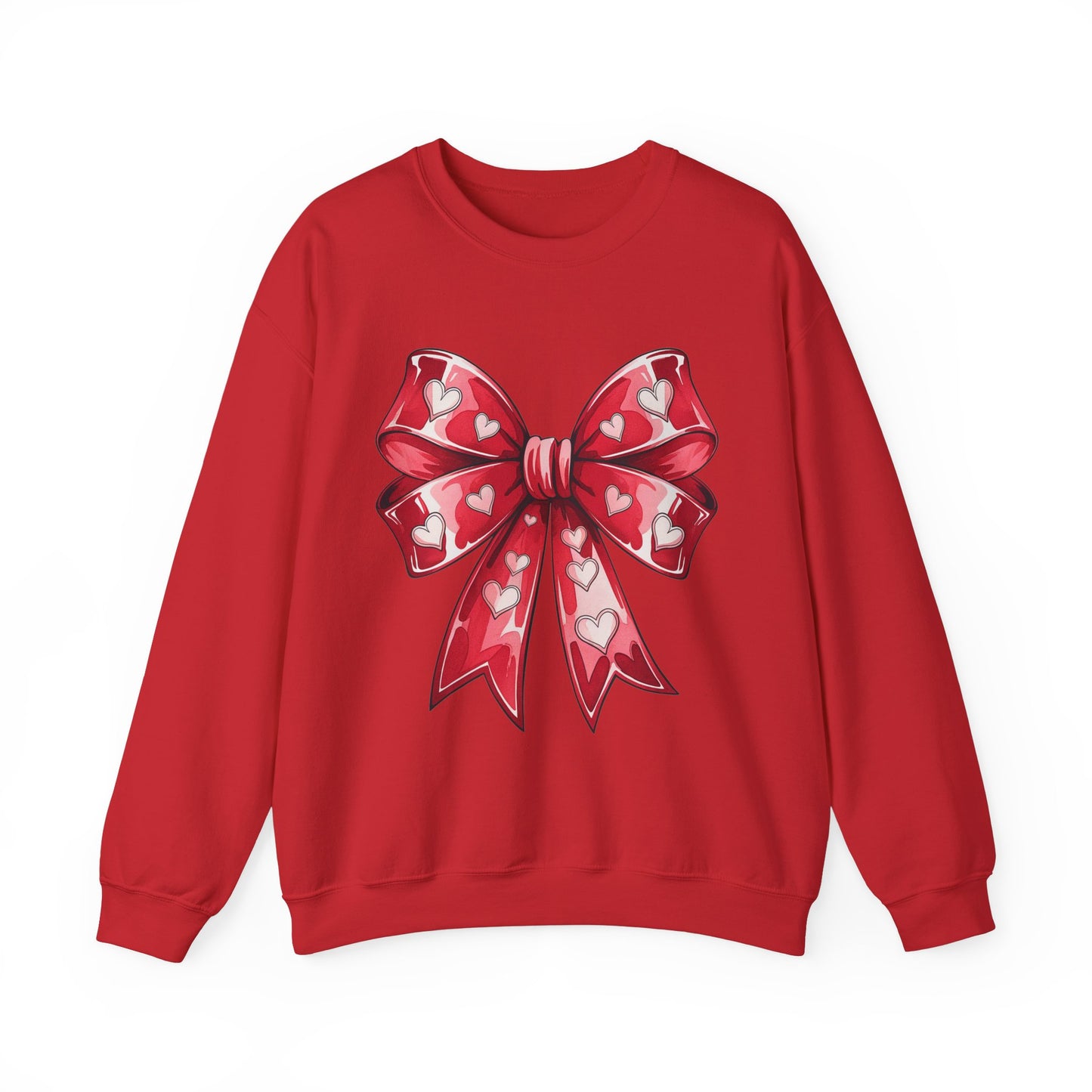 Valentine Bow with Hearts Sweatshirt