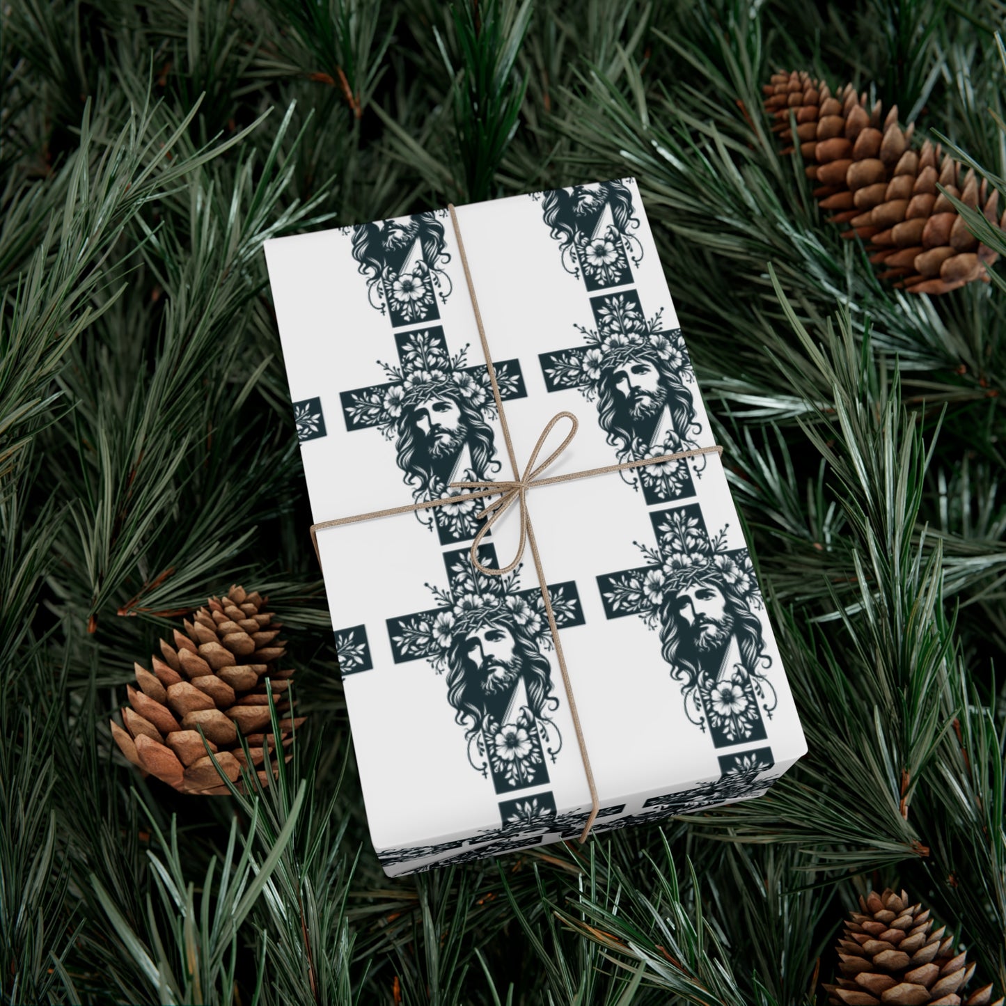 Jesus floral Cross Wrapping Paper