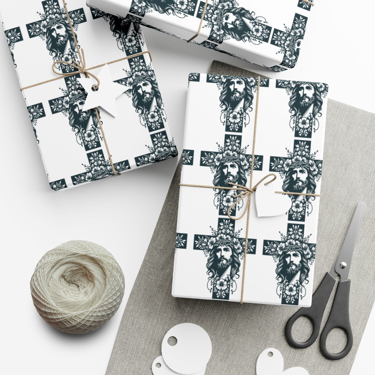 Jesus floral Cross Wrapping Paper