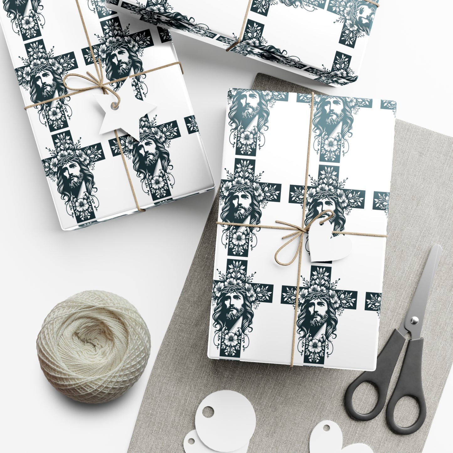 Jesus floral Cross Wrapping Paper