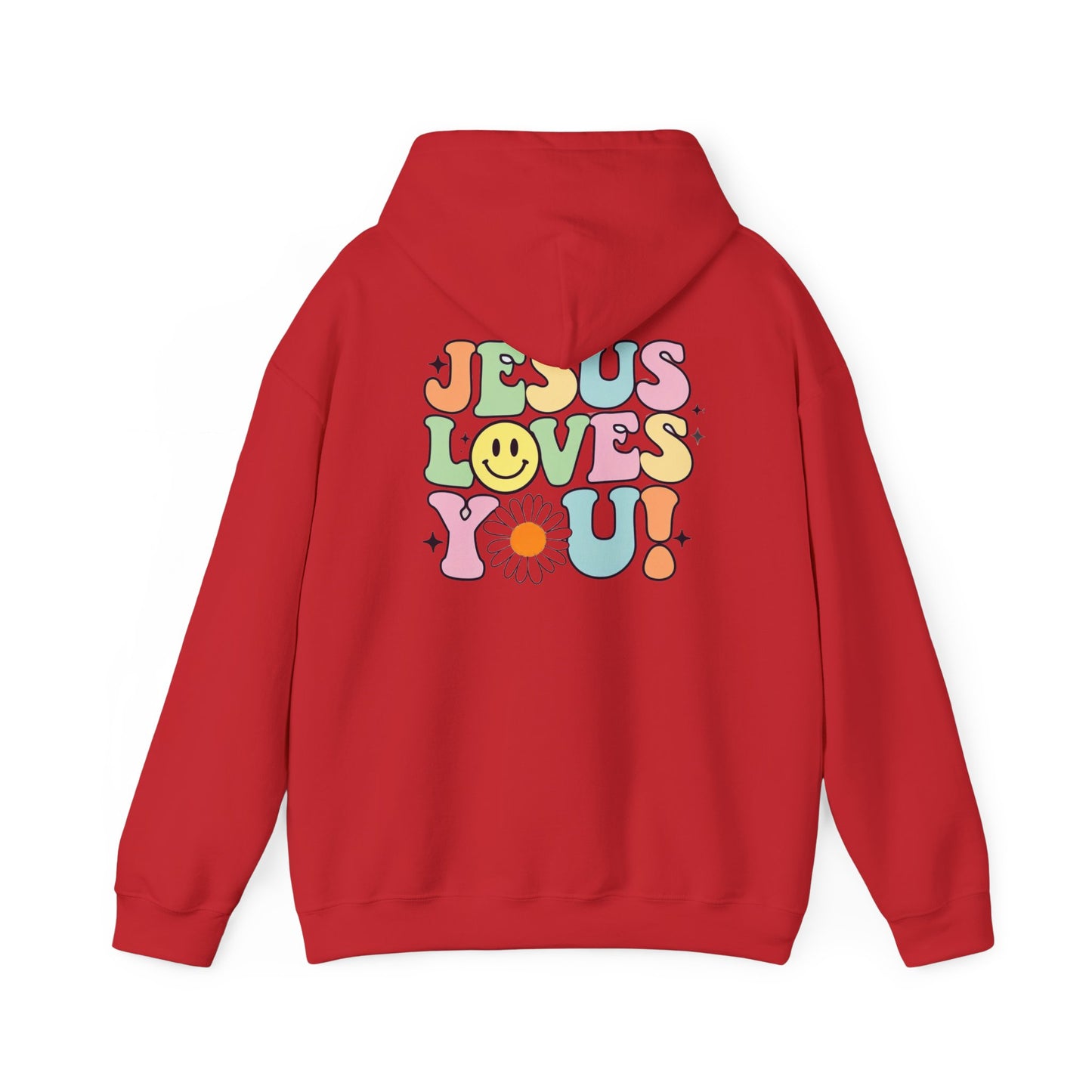 Cute Jesus Loves You Hoodie, Christian Sweatshirt, Religious Gift, Cozy Christian Apparel, Unisex Pullover, Jesus Hooded Jumper