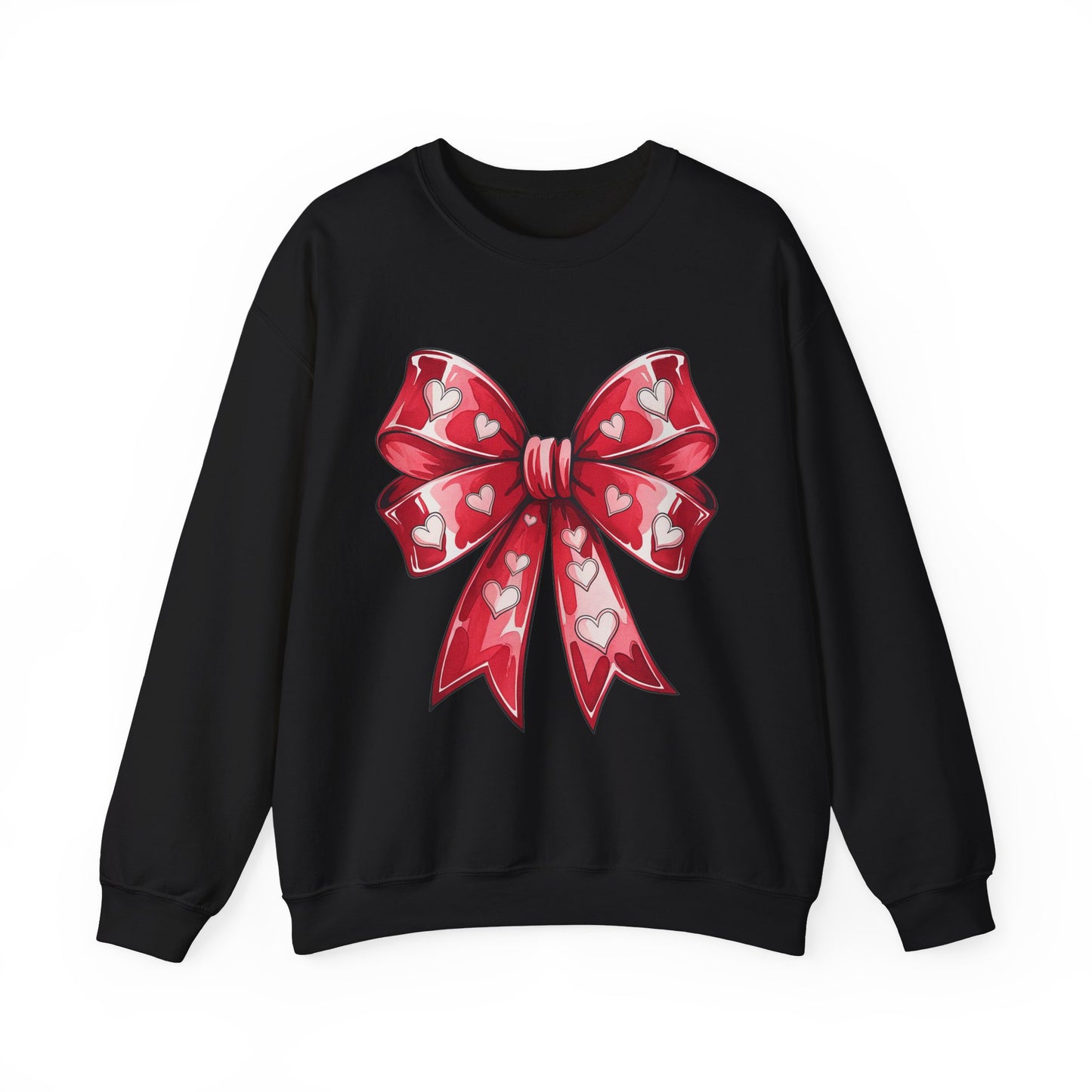 Valentine Bow with Hearts Sweatshirt