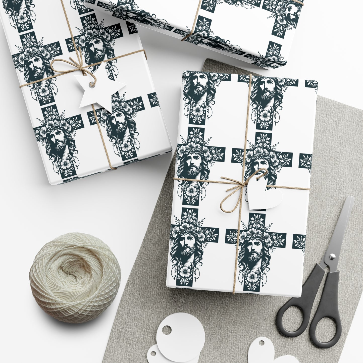 Jesus floral Cross Wrapping Paper