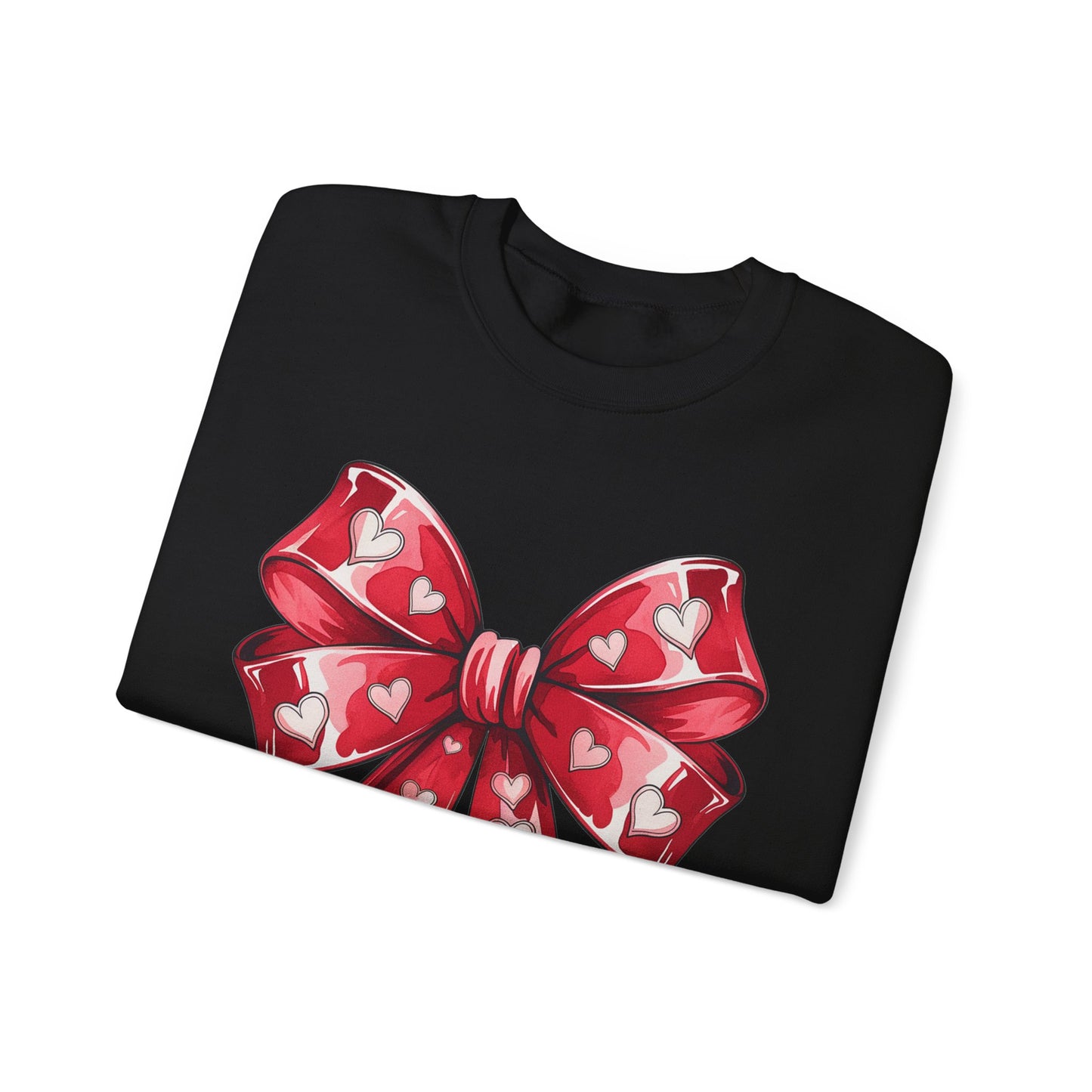 Valentine Bow with Hearts Sweatshirt