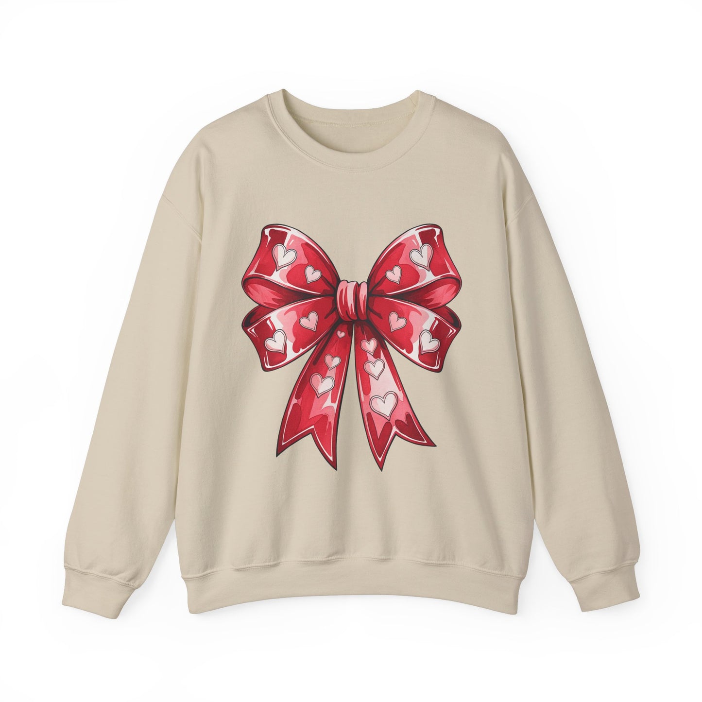 Valentine Bow with Hearts Sweatshirt