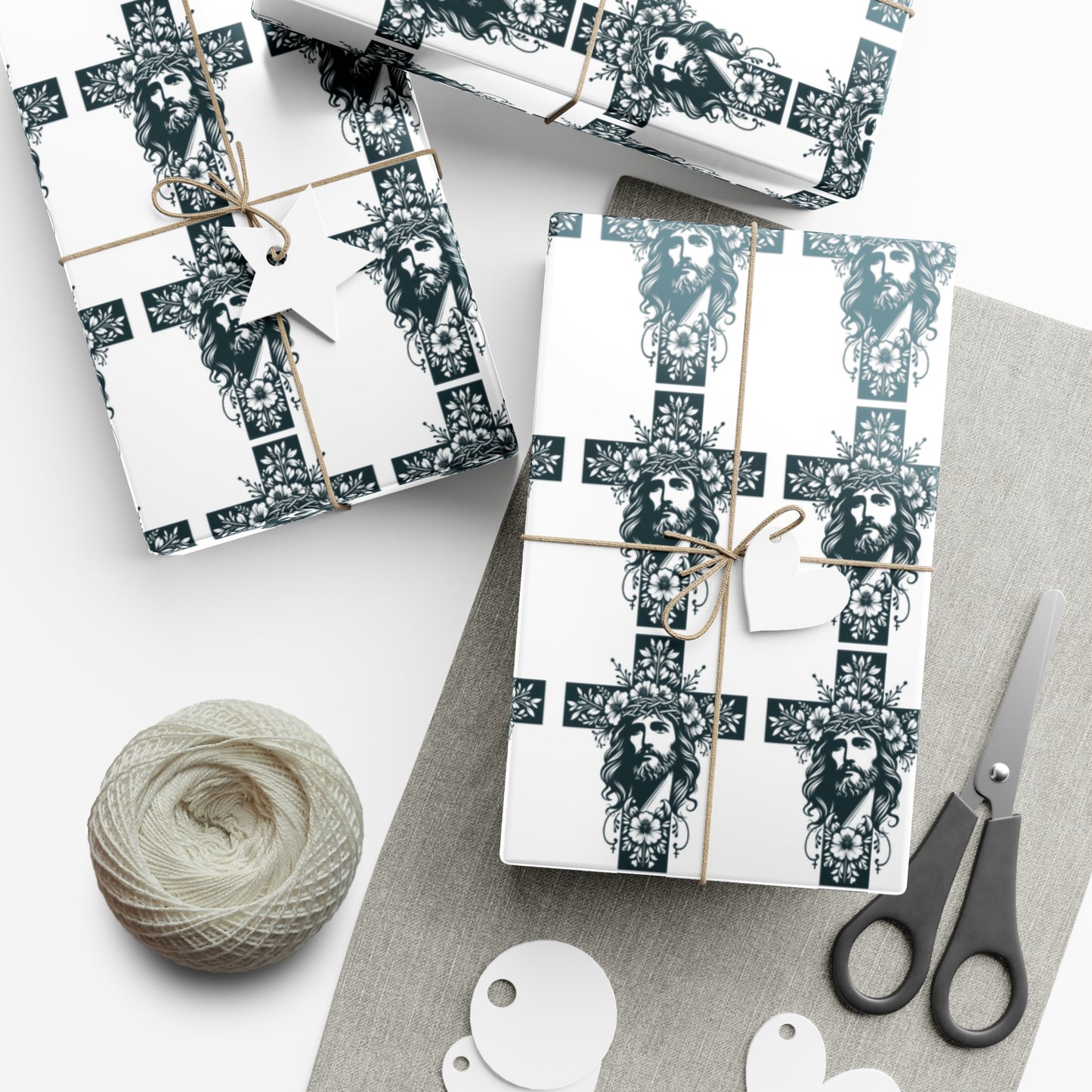 Jesus floral Cross Wrapping Paper