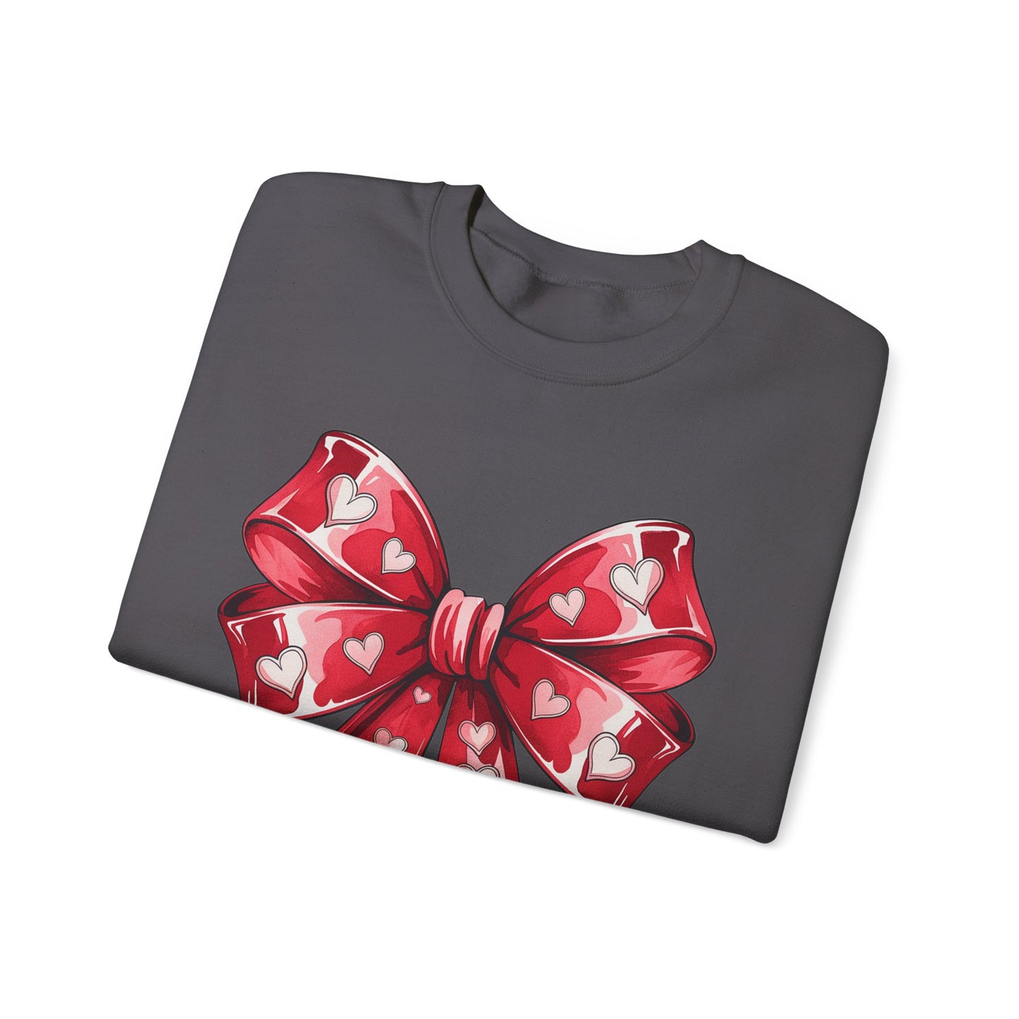 Valentine Bow with Hearts Sweatshirt