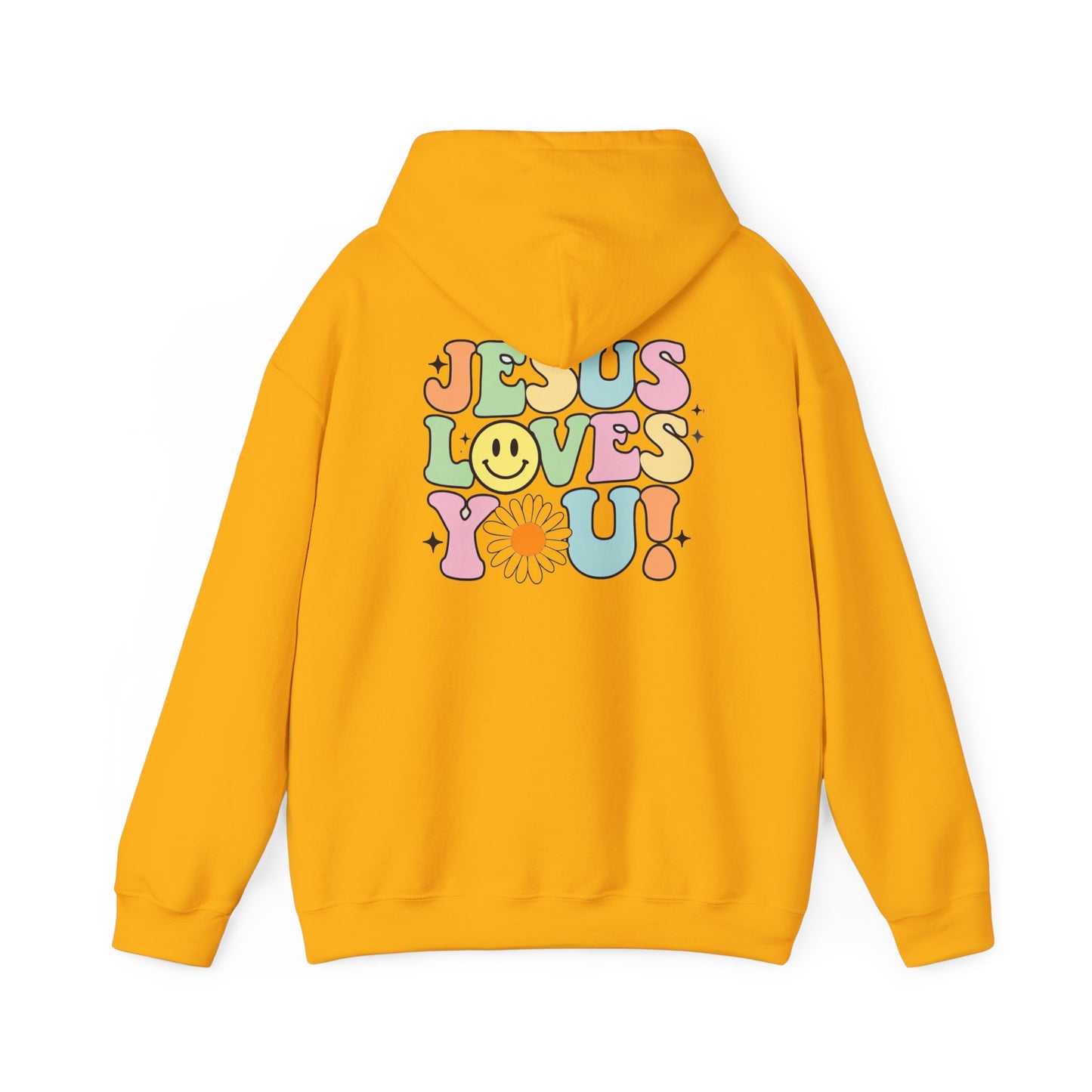 Cute Jesus Loves You Hoodie, Christian Sweatshirt, Religious Gift, Cozy Christian Apparel, Unisex Pullover, Jesus Hooded Jumper