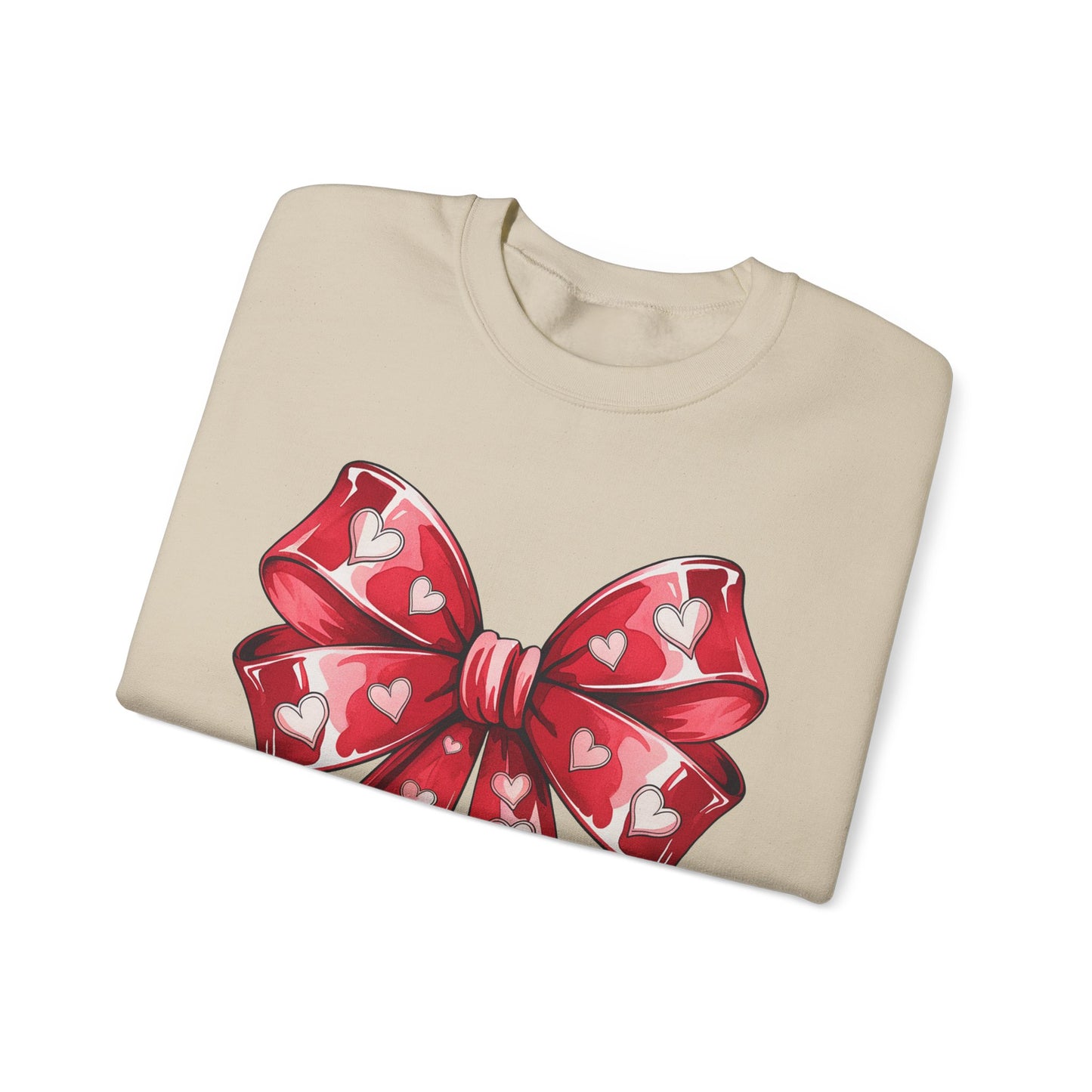 Valentine Bow with Hearts Sweatshirt